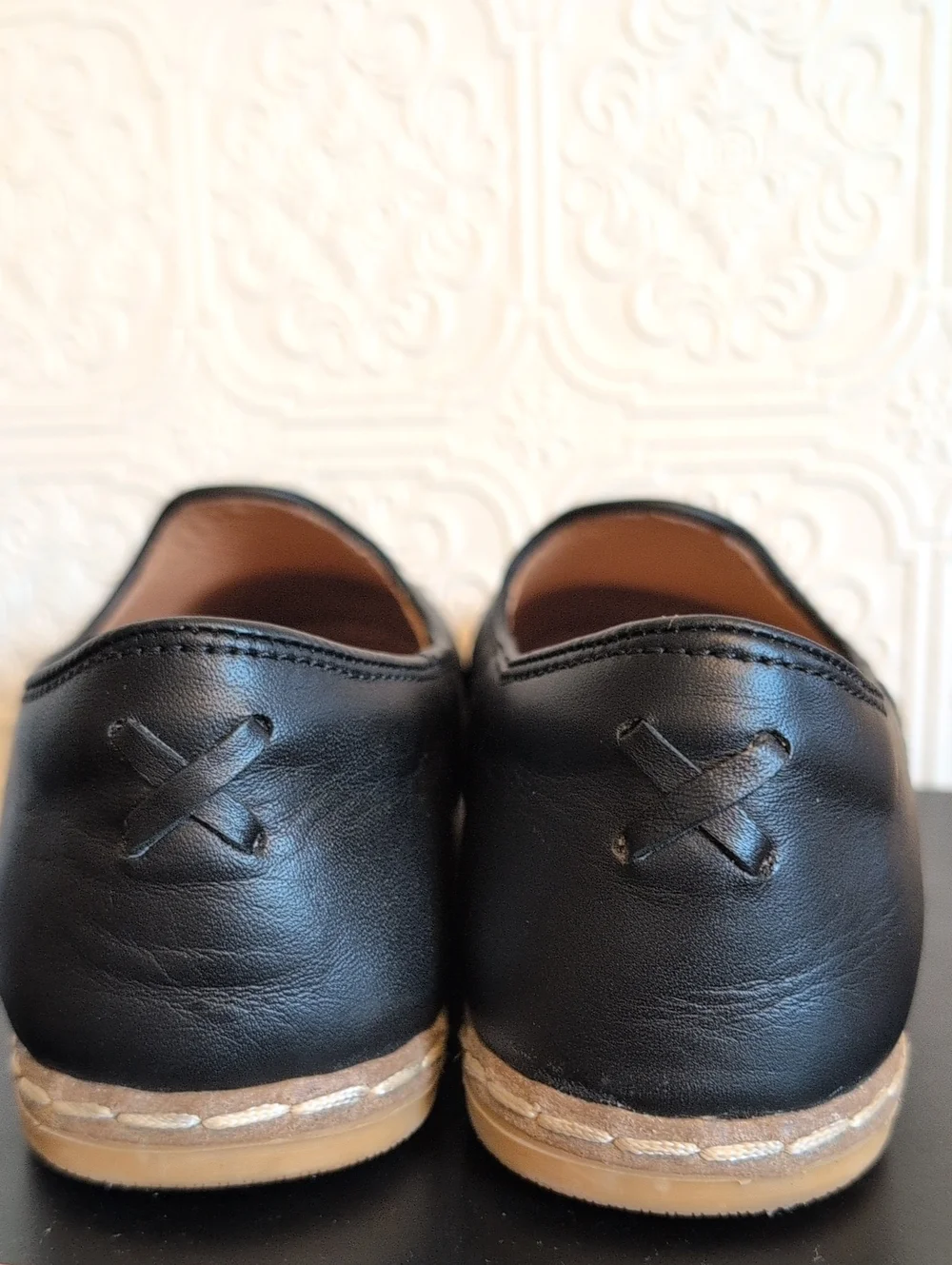 Charix Atelier Black Leather Loafers Slip-On Women's Flats Sz. 39 8.5-9